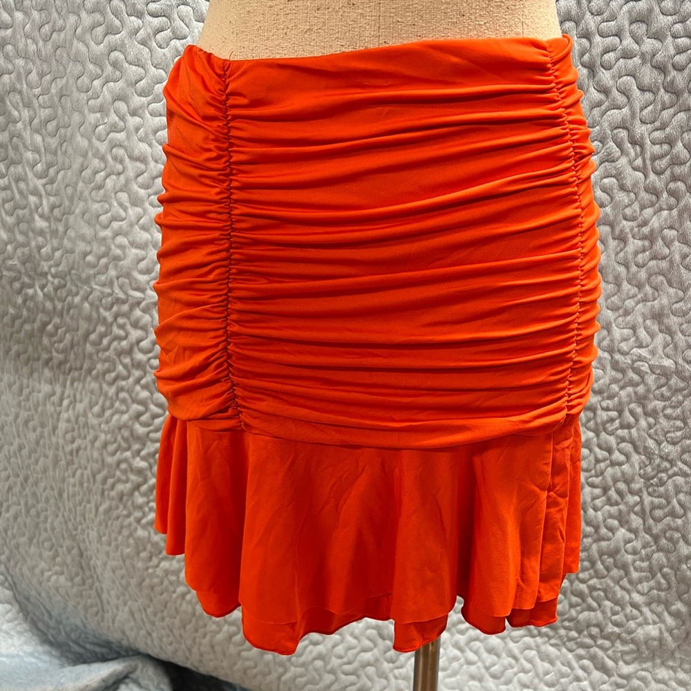 Ruched Ruffle Sexy Bodycon a line pleated mini skirt
